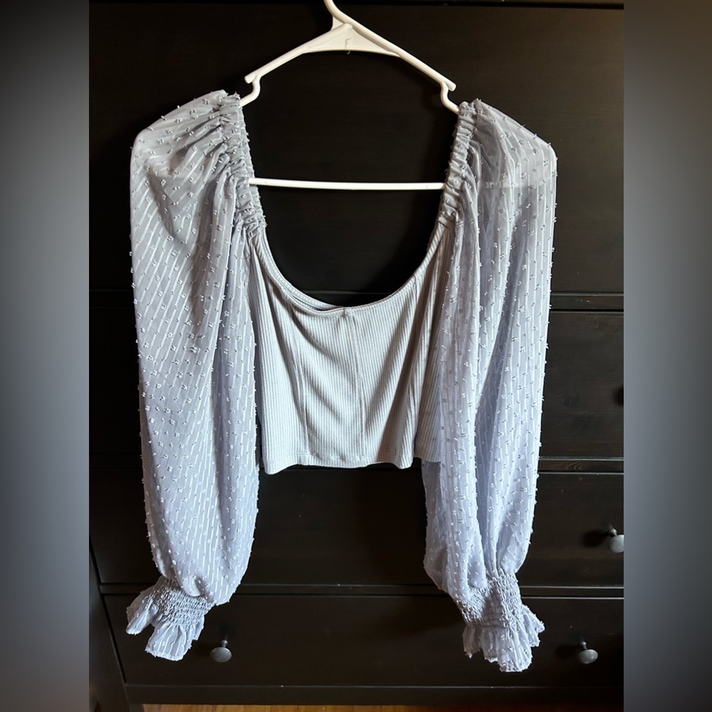 Urban Outfitters light blue cropped top